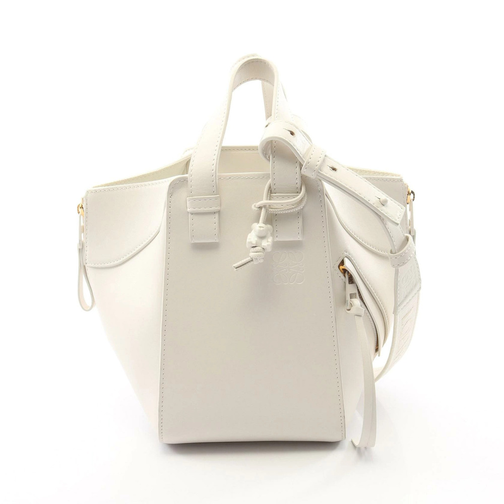 Loewe Hammock Bag Compact Handbag Leather White